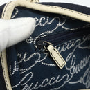 GUCCI Tote Bag Canvas Gold Navy 169949 Auth bs34912-20