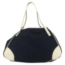 GUCCI Tote Bag Canvas Gold Navy 169949 Auth bs34912-2