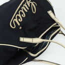 GUCCI Tote Bag Canvas Gold Navy 169949 Auth bs34912-6