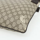 GUCCI GG Supreme Shoulder Bag PVC Beige Silver 141626 Auth bs34913-12
