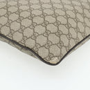 GUCCI GG Supreme Shoulder Bag PVC Beige Silver 141626 Auth bs34913-13