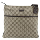 GUCCI GG Supreme Shoulder Bag PVC Beige Silver 141626 Auth bs34913-2