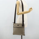 GUCCI GG Supreme Shoulder Bag PVC Beige Silver 141626 Auth bs34913-23