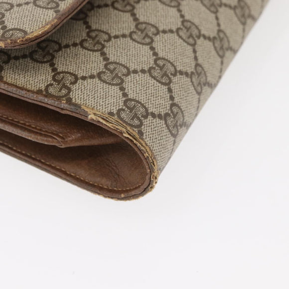GUCCI GG Supreme Shoulder Bag PVC Beige Gold 904 02 050 Auth bs34914