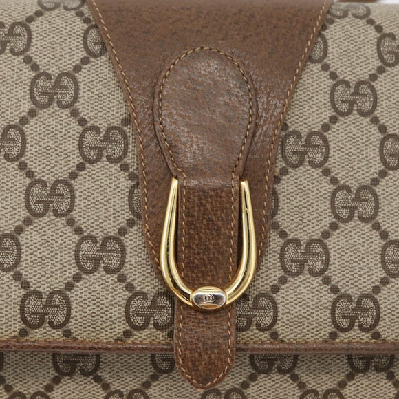 GUCCI GG Supreme Shoulder Bag PVC Beige Gold 904 02 050 Auth bs34914