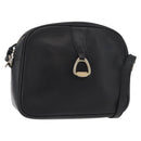 CELINE Shoulder Bag Leather Black Gold Auth bs34916-1