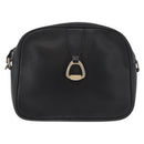 CELINE Shoulder Bag Leather Black Gold Auth bs34916-13