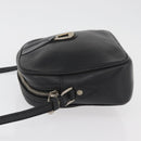CELINE Shoulder Bag Leather Black Gold Auth bs34916-4
