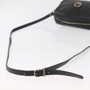 CELINE Shoulder Bag Leather Black Gold Auth bs34916-7