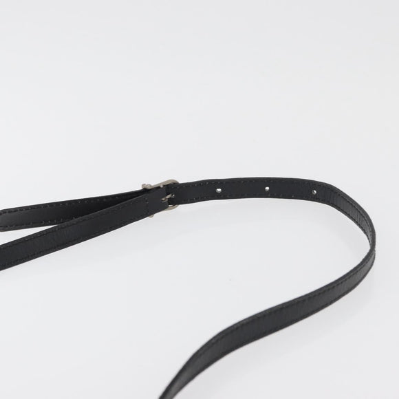 CELINE Shoulder Bag Leather Black Gold Auth bs34916