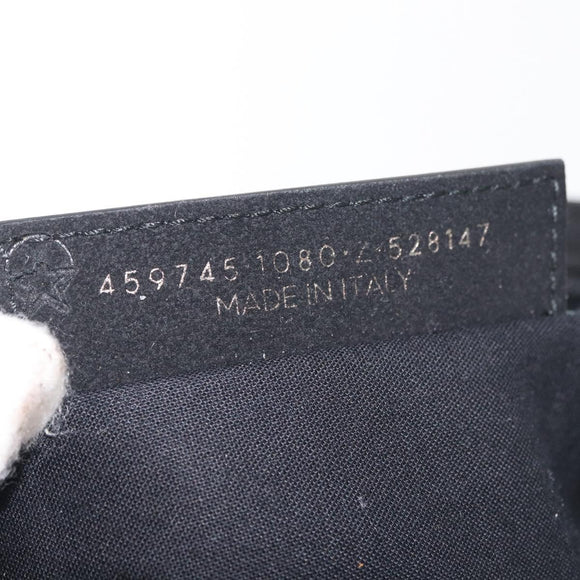 BALENCIAGA Clutch Bag Canvas Black Silver 459745 Auth bs34917A