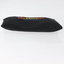 BALENCIAGA Clutch Bag Canvas Black Silver 459745 Auth bs34917A-7