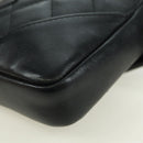 CHANEL Cambon Line Matelassé Umhängetasche Leder Schwarz Silberfarbene CC Auth bs34918M-16