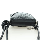 CHANEL Cambon Line Matelassé Umhängetasche Leder Schwarz Silberfarbene CC Auth bs34918M-6