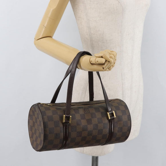 LOUIS VUITTON Damier Ebene Papillon 26 Hand Bag M51304 LV Auth bs34920