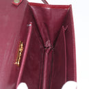 CARTIER Must Line Shoulder Bag Leather Bordeaux Gold Auth bs34921A-18