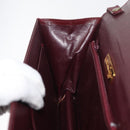 CARTIER Must Line Shoulder Bag Leather Bordeaux Gold Auth bs34921A-19
