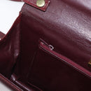 CARTIER Must Line Shoulder Bag Leather Bordeaux Gold Auth bs34921A-20
