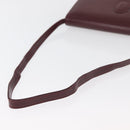 CARTIER Must Line Shoulder Bag Leather Bordeaux Gold Auth bs34921A-7