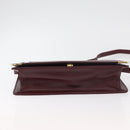 CARTIER Must Line Shoulder Bag Leather Bordeaux Gold Auth bs34921A-9