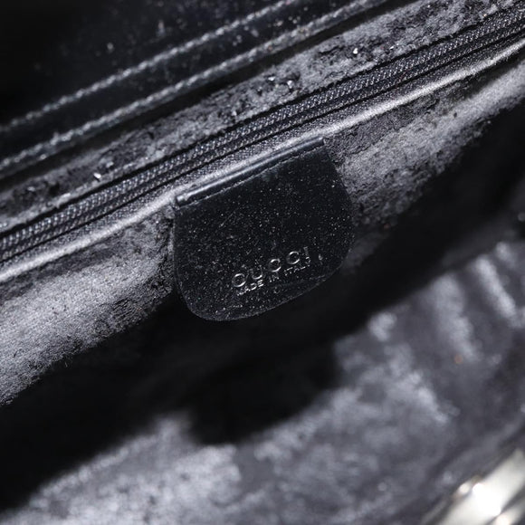 GUCCI Shoulder Bag Patent leather Black Silver 000 0506 1013 Auth bs34922