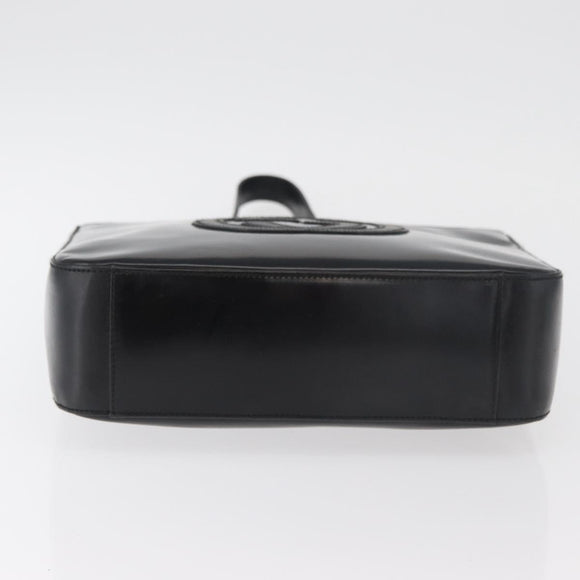 GUCCI Shoulder Bag Patent leather Black Silver 000 0506 1013 Auth bs34922