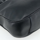 GUCCI Bamboo Shoulder Bag Leather Black Gold 001 1577 2615 Auth bs34923-16