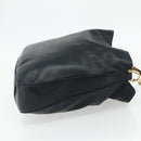 GUCCI Bamboo Shoulder Bag Leather Black Gold 001 1577 2615 Auth bs34923-4