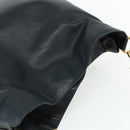 GUCCI Bamboo Shoulder Bag Leather Black Gold 001 1577 2615 Auth bs34923-6