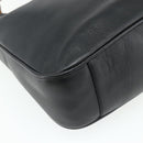 GUCCI Bamboo Hand Bag Leather 2way Black Gold 001 2123 1638 Auth bs34924-18