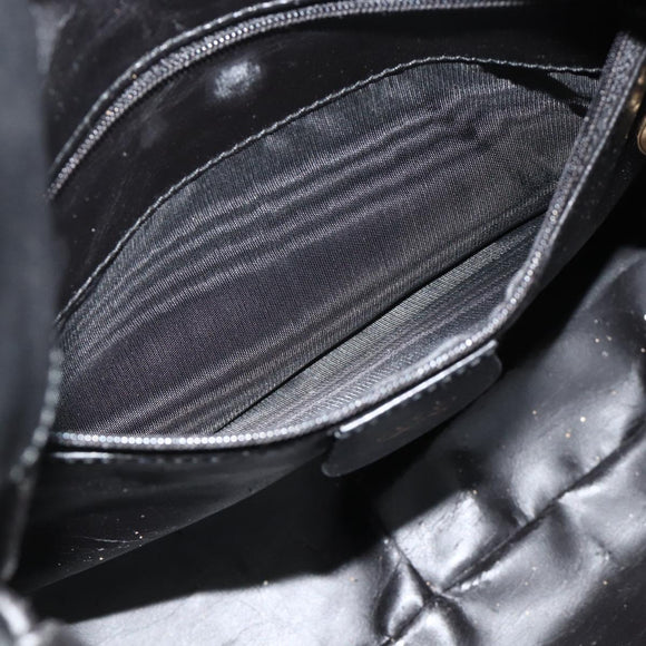GUCCI Bamboo Hand Bag Leather 2way Black Gold 001 2123 1638 Auth bs34924