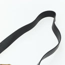 GUCCI Bamboo Shoulder Bag Leather 2way Black Gold 001 3444 1638 Auth bs34925-14