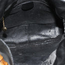 GUCCI Bamboo Shoulder Bag Leather 2way Black Gold 001 3444 1638 Auth bs34925-11