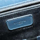 LOEWE Anagram Business Bag Leather 2way Navy Silver Auth bs34926-21