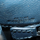 LOEWE Anagram Business Bag Leather 2way Navy Silver Auth bs34926-24