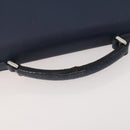 LOEWE Anagram Business Bag Leather 2way Navy Silver Auth bs34926-9