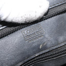 LOEWE Anagram Hand Bag Leather Black Gold Auth bs34927-17