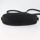 Christian Dior Trotter Canvas Shoulder Bag Black Gold Auth bs34928A-10