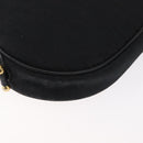 Christian Dior Trotter Canvas Shoulder Bag Black Gold Auth bs34928A-13