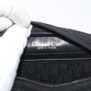 Christian Dior Trotter Canvas Shoulder Bag Black Gold Auth bs34928A-17