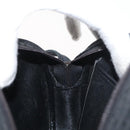 Christian Dior Trotter Canvas Shoulder Bag Black Gold Auth bs34928A-20