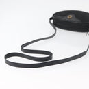 Christian Dior Trotter Canvas Shoulder Bag Black Gold Auth bs34928A-7