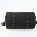 FENDI Hand Bag Nylon 2way Black Gold Auth bs34931-11