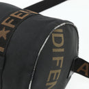 FENDI Hand Bag Nylon 2way Black Gold Auth bs34931-12