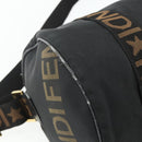 FENDI Hand Bag Nylon 2way Black Gold Auth bs34931-13