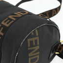 FENDI Hand Bag Nylon 2way Black Gold Auth bs34931-14