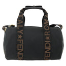 FENDI Hand Bag Nylon 2way Black Gold Auth bs34931-2