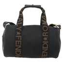 FENDI Hand Bag Nylon 2way Black Gold Auth bs34931-3