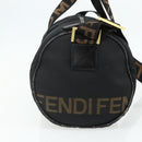 FENDI Hand Bag Nylon 2way Black Gold Auth bs34931-4