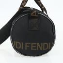 FENDI Hand Bag Nylon 2way Black Gold Auth bs34931-5